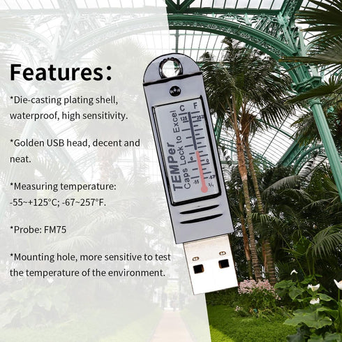 USB PC Thermometer Temperature Measurement Real Time Data Logger Recorder Remote Email Alarm Monitor Gold Temper HID...