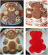 3D Bear Mousse Cake Mold Set, Approx. 8.5 Inch Cake Baking Mold - Novelty Silicone Cake Pan for Kids, Nonstick Bakeware, 8.46 x 6.89 x 0.98 Inches...