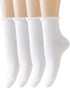 Cute Ruffle Ankle Socks for Women - Soft Cotton Knit Lettuce Low Cut Frilly Crew Socks...