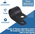 Glarks 120Pcs 1/2 Inch Black Nylon Screw Mounting R-Type Cable Clip Wire Clamp with 120Pcs Screws for Wire, Cable, Conduit and Cable Conduit Kit (...