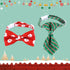 Pet Christmas Bow Tie Necktie, 2pcs Xmas Scarf Collar Bow Tie for Cats and Dogs, Adjustable Pet Towel Bibs, Cat Bow Ties for Dressing Christmas Pa...