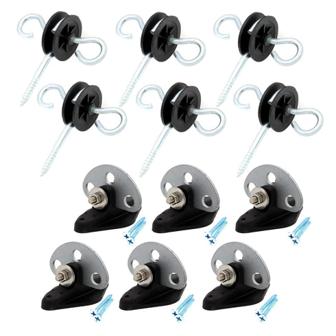 Electric Fence Screw-in Gate Handle Anchor and 3 Point Gate Connector Gate Handle Anchor (12)...