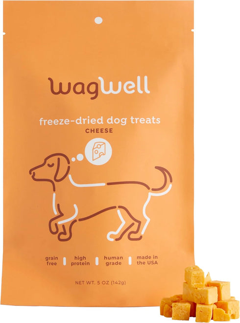 Freeze Dried Cheese Dog Treats - Grain-Free, High-Protein Pasteurized Dog Treats Made in The USA - Human-Grade, Minimally Processed & Preservative...