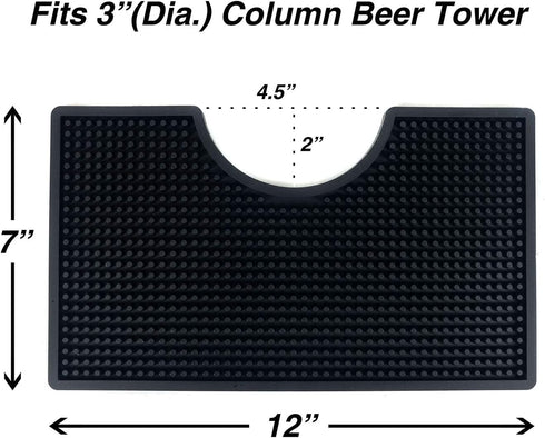 12x7 inches PVC Drip Tray for Home Brewing, Kegerator (Black)...