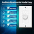 TNP Wall Mount Plate Volume Control Knob - 100W Flush in Wall Volume Control for Speakers Stereo TV - Audio and Video Compatibility Rotary Style K...