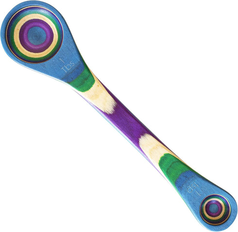 Totally Bamboo Baltique Mumbai Collection 2-in-1 Wooden Measuring Spoon with Tablespoon and Teaspoon Measurements...