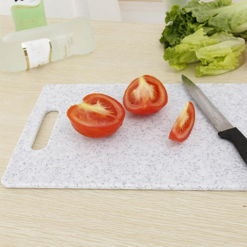 2 Pcs Cutting Board for Kitchen Small Mini Plastic Granite Color Cutting Board Dishwasher Safe Cutting Boards for Food Prep, Fruits, Vegetables wi...