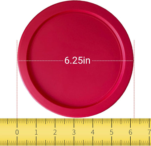 Replacement Lid for Pyrex 6" Storage Plastic Cover 4 Cup Bowl Dish 7201-PC Red (2-Pack)...