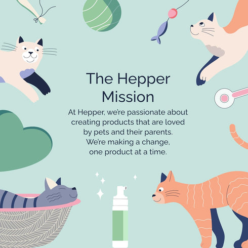 Hepper Waterless No Rinse Dry Shampoo for Dogs, Cats, and Other Pets. Dry Shampoo Foam in Only One Pump. No Rinse, No Bath, No Fuss —Just Brush. D...
