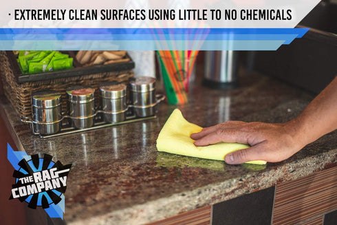 The Rag Company - All-Purpose Microfiber Terry Cleaning Towels - Commercial Grade, Highly Absorbent, Lint-Free, Streak-Free, Kitchens, Bathrooms, ...