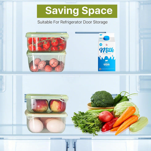 4 Pcs Cheese Container For Refrigerator, Plastic Cheese Slice Holder with Lids, Sliced Cheese Keeper For Fridge, Airtight Cheese Box for Refrigera...