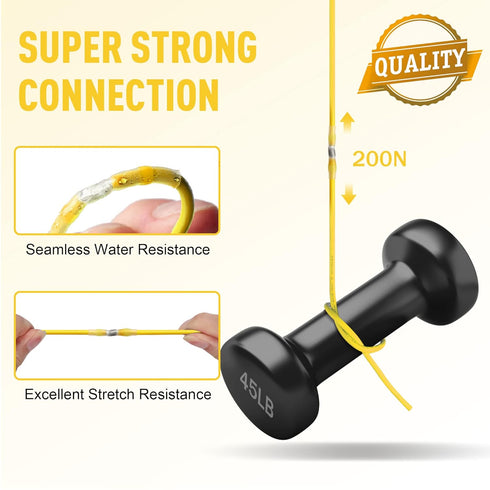 Kuject 50PCS Solder Seal Wire Connectors AWG 12-10, Yellow Solder Seal Heat Shrink Butt Connectors Terminals Solder Sleeve Waterproof Wire Splice ...