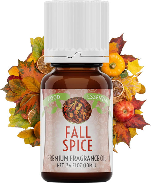 Good Essential - Professional Fall Spice Fragrance Oil 10ml for Diffuser, Candles, Soaps, Lotions, Perfume 0.33 fl oz - Diffuser Oil Fall Scents -...