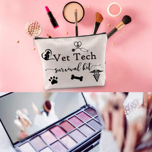 WCGXKO Veterinary Technician Gift Vet Tech Survival Kit Portable Travel Accessories Toiletry Bag Makeup Bag...