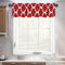 Melodieux Moroccan Rod Pocket Window Curtains Valance, 52 by 18 Inch, Red (1 Panel)...
