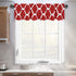 Melodieux Moroccan Rod Pocket Window Curtains Valance, 52 by 18 Inch, Red (1 Panel)...