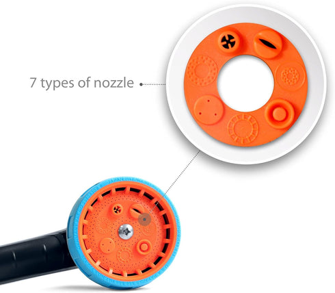 GRÜNTEK Garden Hose Nozzle, Water Spray Gun: 7 Spray Nozzle for Car washing and cleaning or Watering Flowers Lawn and Garden...
