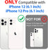 SPORTLINK for iPhone 12/12 Pro Waterproof Case, Full Body Shockproof Dustproof Phone Screen Protector Rugged Cases for iPhone 12/12 Pro 6.1 Inches...