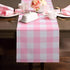 yuboo Pink Gingham Table Runner, Spring Pink and White Buffalo Check Plaid Table Cloth 72 Inches Long for Gingham Party Supplies, Rustic Farmhouse...