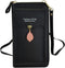 FuninCrea Crossbody Phone Bag, PU Shoulder Bag With Zipper, Mobile Phone Wallet Bags with Three Layers Metal Leaves...
