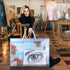 BUSOHA Art Portfolio Bag with Handle and Zipper - 2 PACK Large Clear Waterproof Poster Storage Bag for Artworks, Drawing Pads Supplies, Charts and...