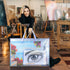BUSOHA Large Clear Mesh Vinyl Bag with Handle and Zipper,19"X 25" Waterproof Art Storage Bag for Artworks, Charts and Teaching Material Multipurpo...