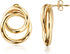 Barzel 18K Gold Plated Double Loop Dangling Earrings, High Polish Finish, Intertwined Design, Gold Tone, Made in Brazil...