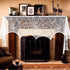 AerWo Halloween Decorations Indoor Fireplace Mantel Scarf, White Lace Spiderweb Fireplace Cover for Halloween Mantle Decor Festive Party Supplies,...