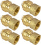 JUWO 1/2" x 1/2" NPT Female Adapter for PEX, Copper, CPVC Pipe, Push to Connect Brass Plumbing Fitting with Upgraded Stiffener (6 Pack)...