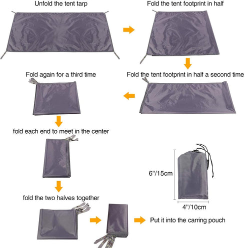 REDCAMP Waterproof Camping Tent Tarp - 71"x83", 4 in 1 Multifunctional Tent Footprint for Camping, Hiking and Survival Gear, Lightweight and Compa...