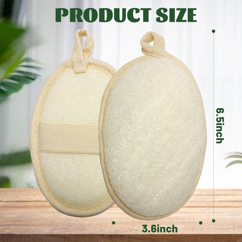 loofah exfoliating Body Scrubber, Perfect loofah Sponge for Men and Women use in Shower, Shower loofah (4 Packs) Made with Natural loofah, Shower ...
