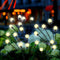 2 Pack Solar Garden Lights,Firefly Solar Powered Outdoor Waterproof Light,8 LEDs Solar Garden Decorative Light Pathway Patio Yard Lights,White, 2p...