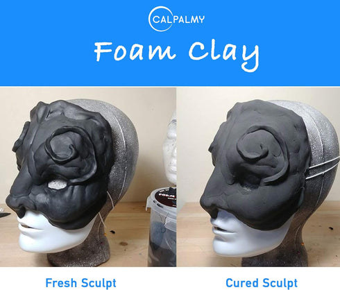 Moldable Cosplay Foam Clay (Black) – High Density and Hiqh Quality for Intricate Designs | Air Dries to Perfection for Cutting with a Knife or Rot...