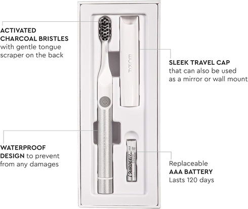 Boka Sonic Electric Toothbrush for Adults - 24000 VPM w/Standard & Sensitive Modes - Waterproof & Up to 120 Battery Life w/Travel Cover & Wall/Mir...