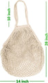 5 pack Cotton String Shopping Bags Reusable Washable Grocery Mesh Bags Organizer for Grocery Shopping Produce Net Bags with Longhandle for Fruit V...