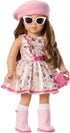 American Girl Truly Me 18-inch Doll Pink Chic Accessories with Purse, Beret, Sunglasses, and Heart Ring, for Ages 6+...