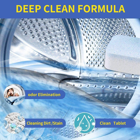 NATRUTH Washing Machine Cleaner Descaler 30 Pack Deep Cleaning Washer cleaner Tablets For HE Front Loader & Top Load Washer...
