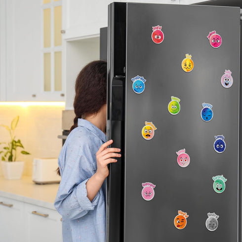 40 Pcs Face Emotional Feelings Funny Refrigerator Magnets Cute Emotion Fridge Magnets Round Decorative Mood Magnets for Whiteboard Kitchen Office ...