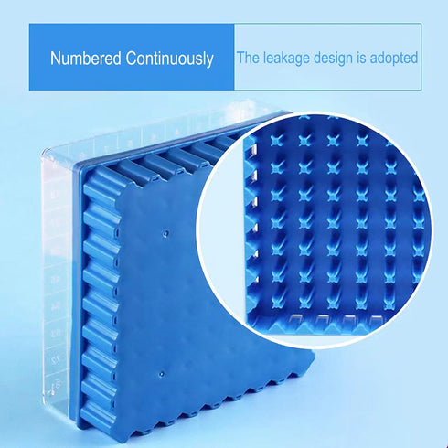 Cryogenic Storage Box - PC Cryogenic Boxes?Blue/81-Well,for 0.5, 1.5 and 2.0mL Cryotubes (Pack of 1)...