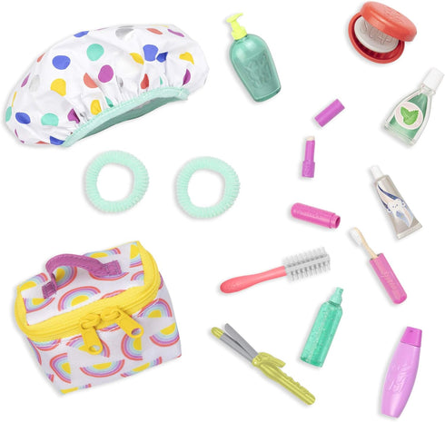 Glitter Girls – Travel Bag & Styling Set – Handbag, 2 Hair Elastics, and Fun Toiletries – 14-inch Doll Accessories for Kids Ages 3 and Up – Childr...