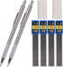 1.3 mm Mechanical Pencil Set with 4 Tubes Lead Refills,2 Eraser,1.3mm Mechanical Pencils,Metal Drafting Pencil, Lead Holder,Drawing Mechanical Pen...