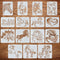 FINGERINSPIRE 15 Pcs Horse Painting Stencil Set 8.3x11.7" 11.8x11.8" Prince Charming Stallion Black Horse Horseshoe Running Horse Zebra Horse Herd...