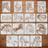 FINGERINSPIRE 15 Pcs Horse Painting Stencil Set 8.3x11.7" 11.8x11.8" Prince Charming Stallion Black Horse Horseshoe Running Horse Zebra Horse Herd...