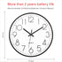 Foxtop Black Wall Clock 12 Inch Silent Non Ticking Quartz Battery Operated Round Clock Easy to Read for Office Classroom School Home Living Room B...