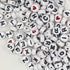 1450Pcs Letter Beads, Acrylic 4x7mm Round Alphabet A-Z and Red Heart Black Star Beads for Bracelets Necklaces DIY Jewelry Making (White)...