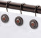 Bronze Shower Curtain Hooks, Decorative Shower Curtain Rings for Bathroom, Rust Proof Shower Hooks for Shower Curtain Liner, 12Pcs...