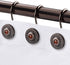 Bronze Shower Curtain Hooks, Decorative Shower Curtain Rings for Bathroom, Rust Proof Shower Hooks for Shower Curtain Liner, 12Pcs...