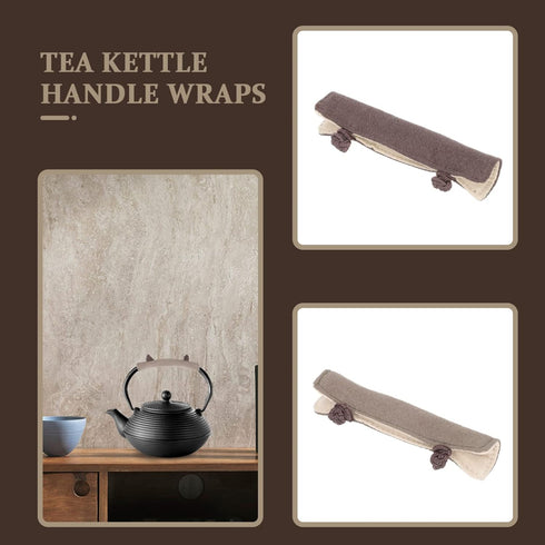 CALLARON Oven Mitt Tea Kettle Handle Cover Holder: Hot Pot Pan Handle Sleeve Mitt Glove Teapot Handle Wrap 2pcs for Home Kitchen Microwave Refrige...