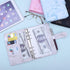 Antner A6 Budget Binder Refillable 6 Ring Notebook Planner Cover for A6 Refill Paper, Money Saving Binder for Cash Envelopes, Marble A6 Mini Perso...