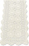KEPSWET Cotton Handmade Crochet Lace Table Runner Beige Rectangle Coffee Table Dresser Decor (14x72 inch)...
